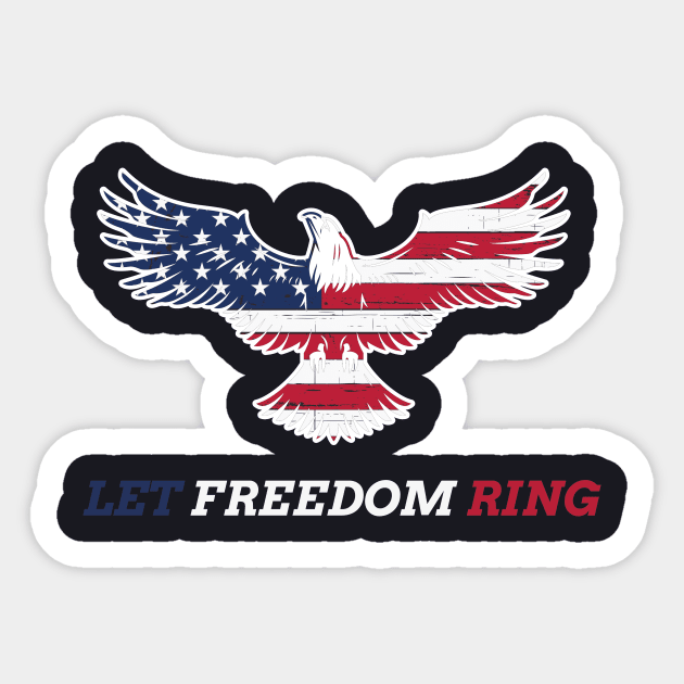 Let Freedom Ring Sticker by Aceyear